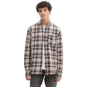 TOM TAILOR Denim heren overhemd, 36054 - Dark Green White Check, L
