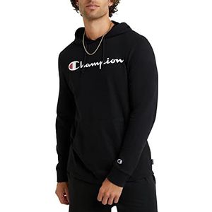 Champion Men's Heavyweight Jersey with Hood Sweater, Black, Medium