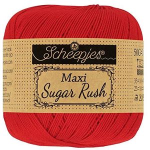 Scheepjes - Scheepjes Maxi Sugar Rush 722 Red Garen - 10x50g