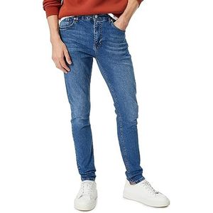 Koton Michael Skinny Fit Jeans Shorts voor heren, Donker Indigo(741), 34W / 32L