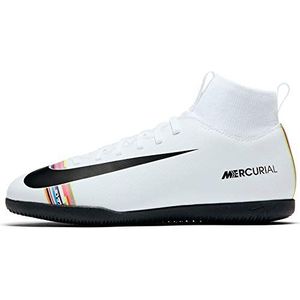 Nike Superfly 6 Club Cr7 IC Futsalschoenen voor kinderen, uniseks, Wit wit zwart wit 000, 35 EU