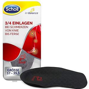 Scholl In-Balance 3/4 inlegzolen voor schoenen in maat 37-39,5 – zolen bij pijn van knie tot hiel – 1 paar niet-klevende inlegzolen
