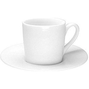 Könitz 11505301 Pure White Set koffiebekers en schotel, 0,085 l