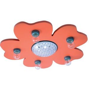 Niermann Standby Plafondlamp Happy-Flower met LED-kleurveranderende projector en afstandsbediening, oranje, 775
