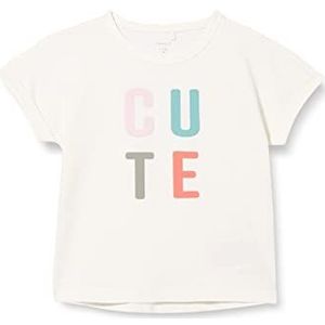 NAME IT Nbfhaze SS Top Baby Meisjes T-shirt, wit alyssum, 50