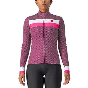 CASTELLI Volare LS Jersey shirt met lange mouwen, cyclamen/wit-roze fluo, XS dames, Cyclamen/wit-roze fluo, XS