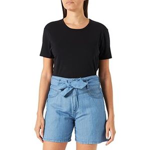 Teddy Smith Dames S-Suzan Denim Lin Jeans-shorts, Fripp/Indigo Light, XL