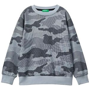 United Colors of Benetton Trainingsshirt voor kinderen en jongeren, Grijs Camouflage 67z, 120 cm