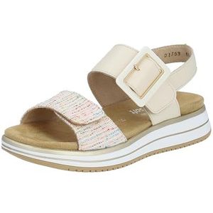 Remonte Dames D1J53 Sandalen, Wit Multi/Porselein / 60, 45 EU, wit multi porselein 60, 45 EU