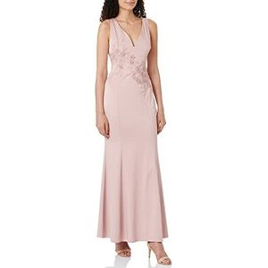 Little Mistress Dames Rose V-hals Maxi Feestjurk