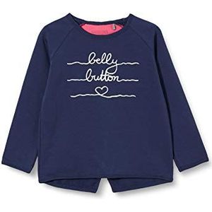 bellybutton Baby-meisjes sweatshirt T-shirt, Peacoat|blauw, 56 cm