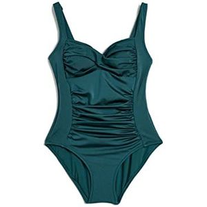 Koton Dames Padded Dikke Strappy Gimped Basic Zwempak Zwembroek, Oliegroen (Pt1), 38