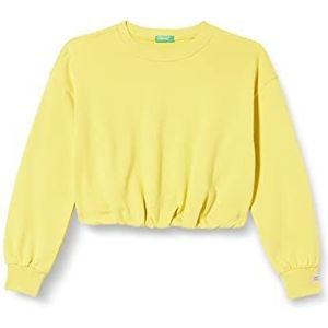 United Colors of Benetton Sweatshirt met capuchon voor meisjes, mosterd 36k, 110 cm