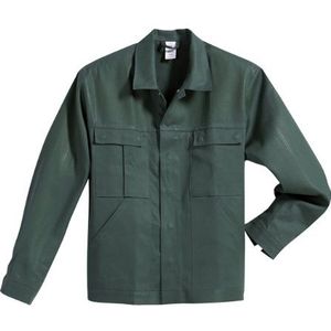 BP Workwear Basic 1485-060-74 werkjas - verborgen drukknoopsluiting - puur katoen - normale pasvorm - maat: 64/66 - kleur: middengroen