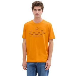 TOM TAILOR Heren T-shirt, 12392 - Fresh Pepper Orange, XL