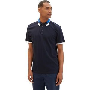 TOM TAILOR Poloshirt voor heren, 10668 - Sky Captain Blue, L