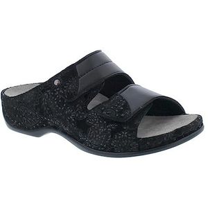 Berkemann Finja Slippers voor dames, Zwart-zilver, nachtzwart, 42 EU