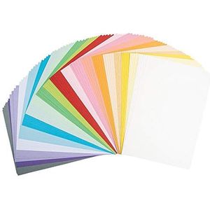 Ideen mit Herz Gekleurd karton, DIN A4, 220 g/m², 20 kleuren, 100 vellen knutselpapier, knutselkarton, gekleurd papier, kleurrijk papier, pastelkleuren