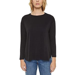 ESPRIT T-shirt voor dames, 004/Black 4, XXS