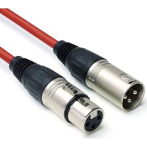 keepdrum DMX004RD DMX-kabel 3-pol XLR lichtkabel 100 Ohm 10m rood