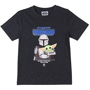CERDÁ LIFE'S LITTLE MOMENTS The Mandalorian T-shirt voor kinderen voor de zomer, 100% katoen, officieel Star Wars-gelicentieerd product, zwart, normaal voor kinderen
