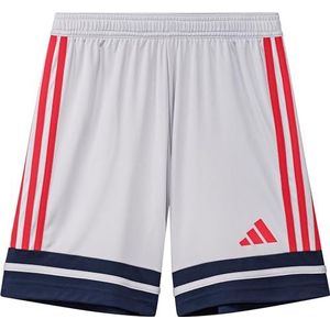 adidas Uniseks-Kind SQUADRA25 SHORT KIDS, glory grey/team navy blue 2/pure ruby, 7-8 Years