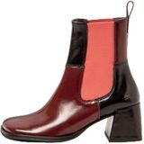 Art - 1170711PD003_008 - Leren Enkellaars - Rood - 3 tot 5 cm