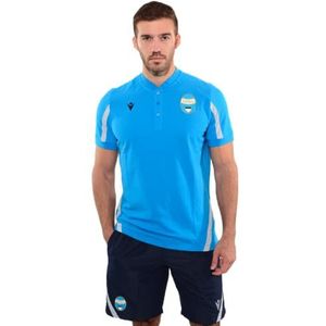 SPAL 2021-2022 poloshirt Player, lichtblauw/zilver, M heren