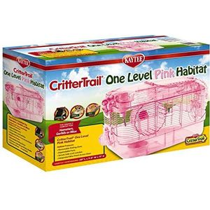 Kaytee CritterTrail Roze habitat voor huisdiermuizen, dwerghamsters, hamsters of gerbils