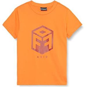hummel Hmloffgrid Cotton Jersey S/S Kids T-shirt voor kinderen, uniseks