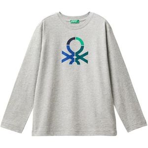 United Colors of Benetton T-shirt voor kinderen en jongeren, Grijs, 130