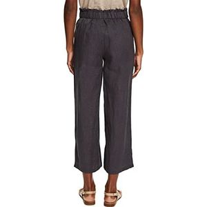 ESPRIT Linnen broek met verkorte pijpen, antraciet, 42