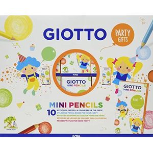 GIOTTO Kids 10 x Party Gift Sets met 6 Mini Kleurpotloden, diverse kleuren, Super Wasbaar, Ideaal voor Kinderfeesttassen