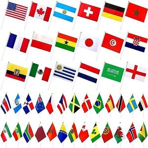 226 verschillende landen internationale stok vlag van de wereld kleine mini handheld vlaggen voor Olympische Spelen, internationale festival decoraties, alle landen vlaggen, 8,2 x 5,5 inch