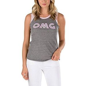 Vans Dames Carefree Muscle Raglan Top, meerkleurig (Grey Heather-pink Lady M9u), M