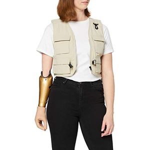 Urban Classics Tactical Vest voor dames, kort vest, Concrete, L