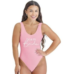 Ginger Ray Dames roze 'Team Bride' badpak vrijgezellenfeest zwemkostuum maat: 10-12