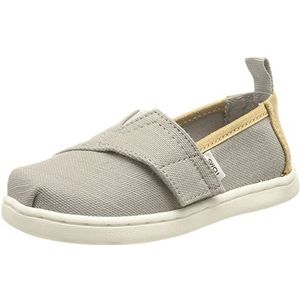 TOMS TINY ALPARGATA Loafer Plat uniseks-kind, Grijs Bruin, 21 EU