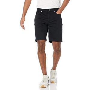 Amazon Essentials Men's Korte broek van stretchstof met 5 zakken en binnenbeenlengte van 23 cm, Zwart, 36