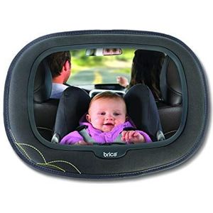 Brica by Munchkin Baby in zicht autospiegel, extra groot, superieure reflectie en brede kijkhoek op de baby, zwart