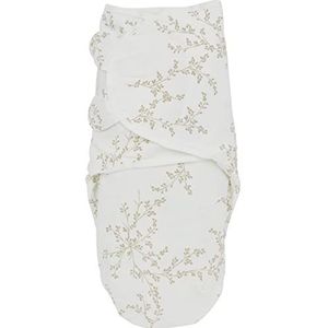 Meyco Baby Branches inbakerzak, eerste uitrusting voor pasgeborenen (inslagdoek voor baby's vanaf 4-6 maanden, zacht slaapcomfort, ademend en vochtabsorberend, inslaaphulp), zand