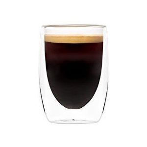 YEM 6 x 350 ml dubbelwandige thermoglazen, voor latte macchiato, cocktails, desserts, thee-glasset, dubbelwandige glazen, basic