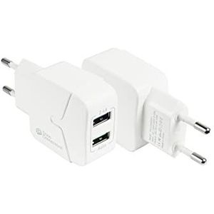 Good Connections USB-lader 12W - 2-Port - 2X USB-A ideaal voor smartphone, tablet en nog veel meer - wit
