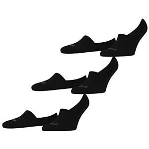 FALKE Heren Liner sokken Family Invisible 3-Pack M IN Katoen Onzichtbar eenkleurig 3 paar, Zwart (Black 3000), 43-46