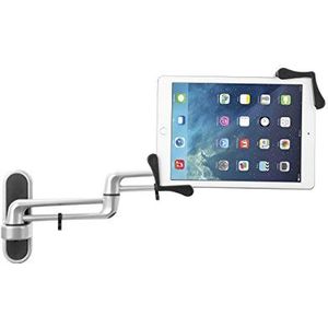 Tablet Wall Mount - CTA scharnierende metalen tablethouder met 360-graden rotatie voor iPad 10e generatie 10.9"" - iPad 7/8/9 Gen 10.2"" - iPad Air 4 - iPad Pro - iPad Mini - Surface Pro 4 - Zilver