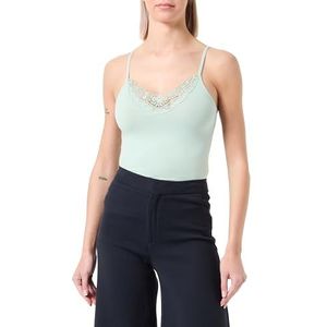 VERO MODA Dames Vminge Lace Singlet Noos Tanktop, Slib Groen, M