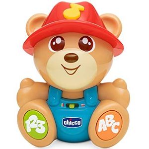 Chicco Teddy Friend ABC je vriend, luidspreker en interactief, Spaans/Engels, leer talen en cijfers, curiositeiten over dieren, 2 modi, educatief speelgoed 6-3 jaar