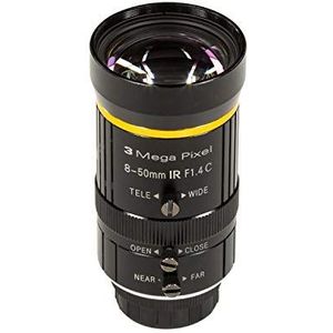 Arducam 8-50mm C-Mount Zoom Lens voor IMX477 Raspberry Pi HQ Camera, met C-CS Adapter, Industriële Telescoop Lens