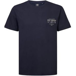 PETROL INDUSTRIES Heren T-Shirt SS Classic Print M-1040-TSR603; Kleur: Marineblauw; Maat: XXL, Navy Blauw, XXL