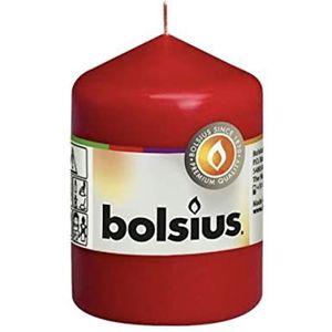 Bolsius 103614060141 stompkaars, paraffine wax, rood